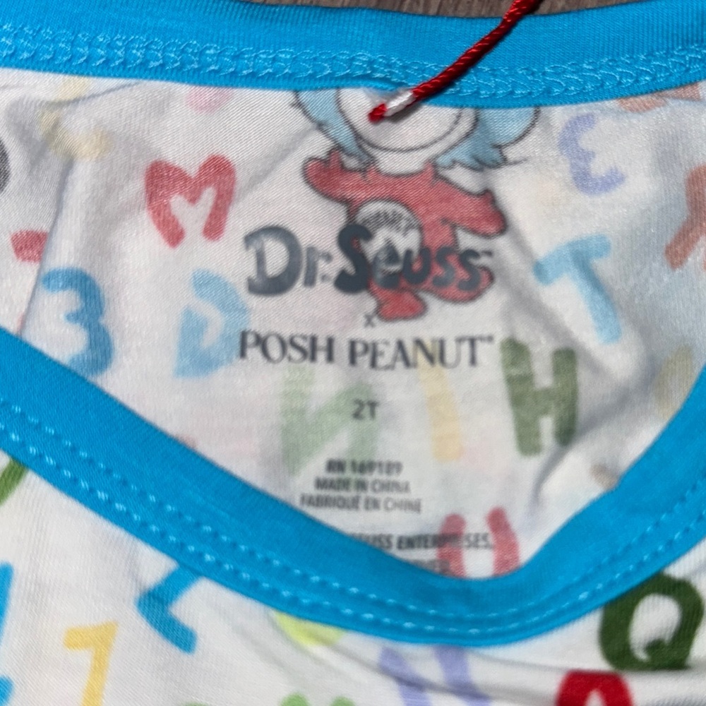 Dr Seuss Good Fun Varsity romper Posh Peanut alphabet kids Summer one piece 2T - Picture 10 of 14